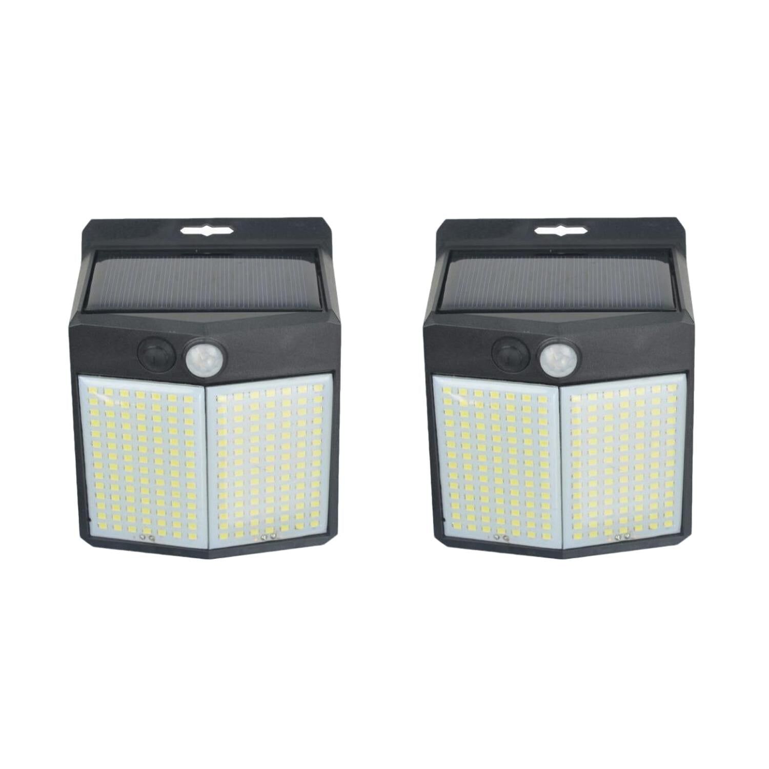 Pack 2 Aplique 196 Led Solar Contra Agua image number 0.0