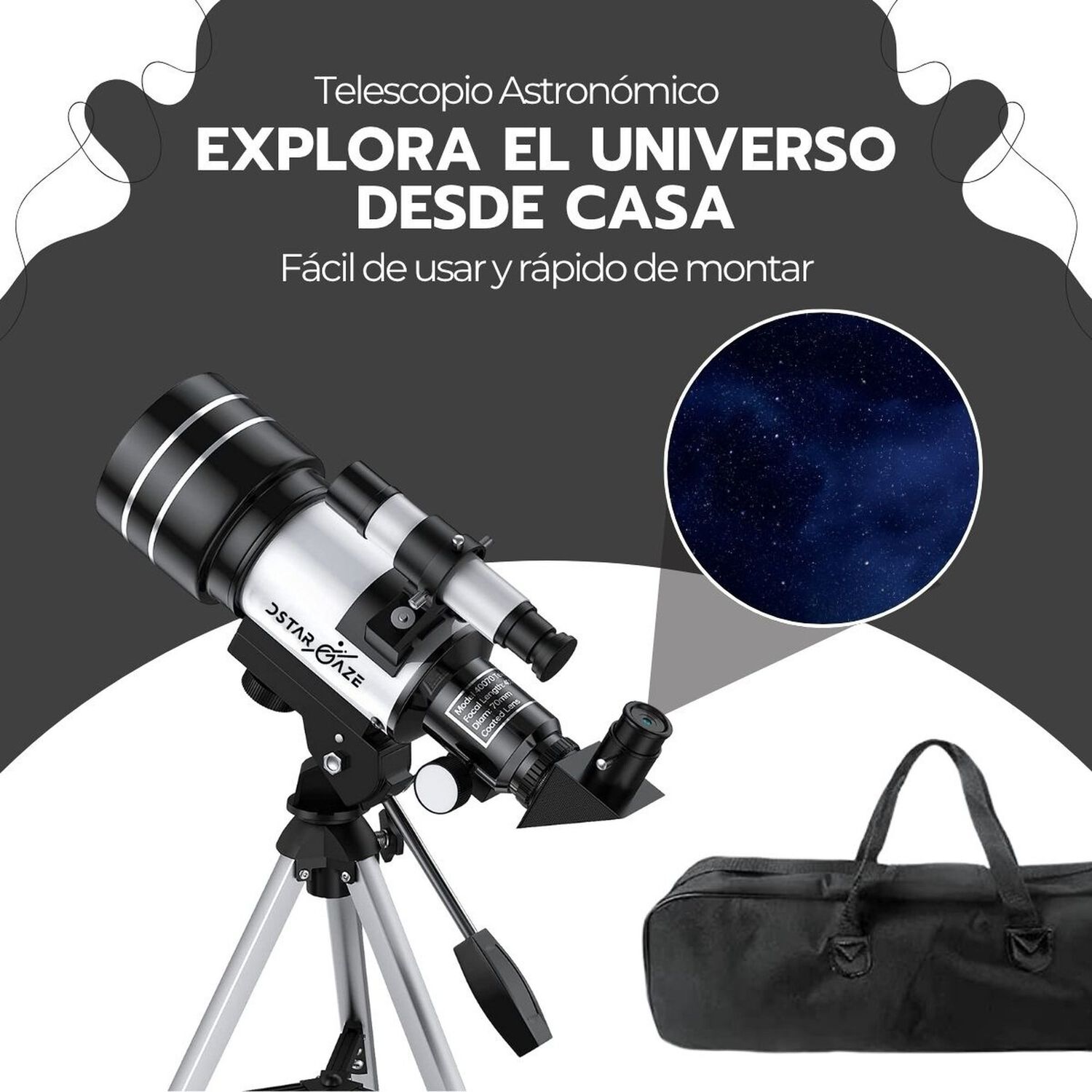Telescopio Astron&oacute;mico Profesional Monocular F40070 image number 4.0