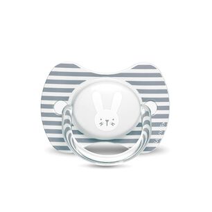 Chupete Premium Silicona 6/18m Rabbit Gris