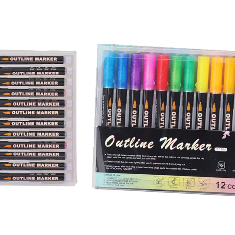 Bol&iacute;grafo De Contorno 12 Und Lp1012 Foska image number 1.0