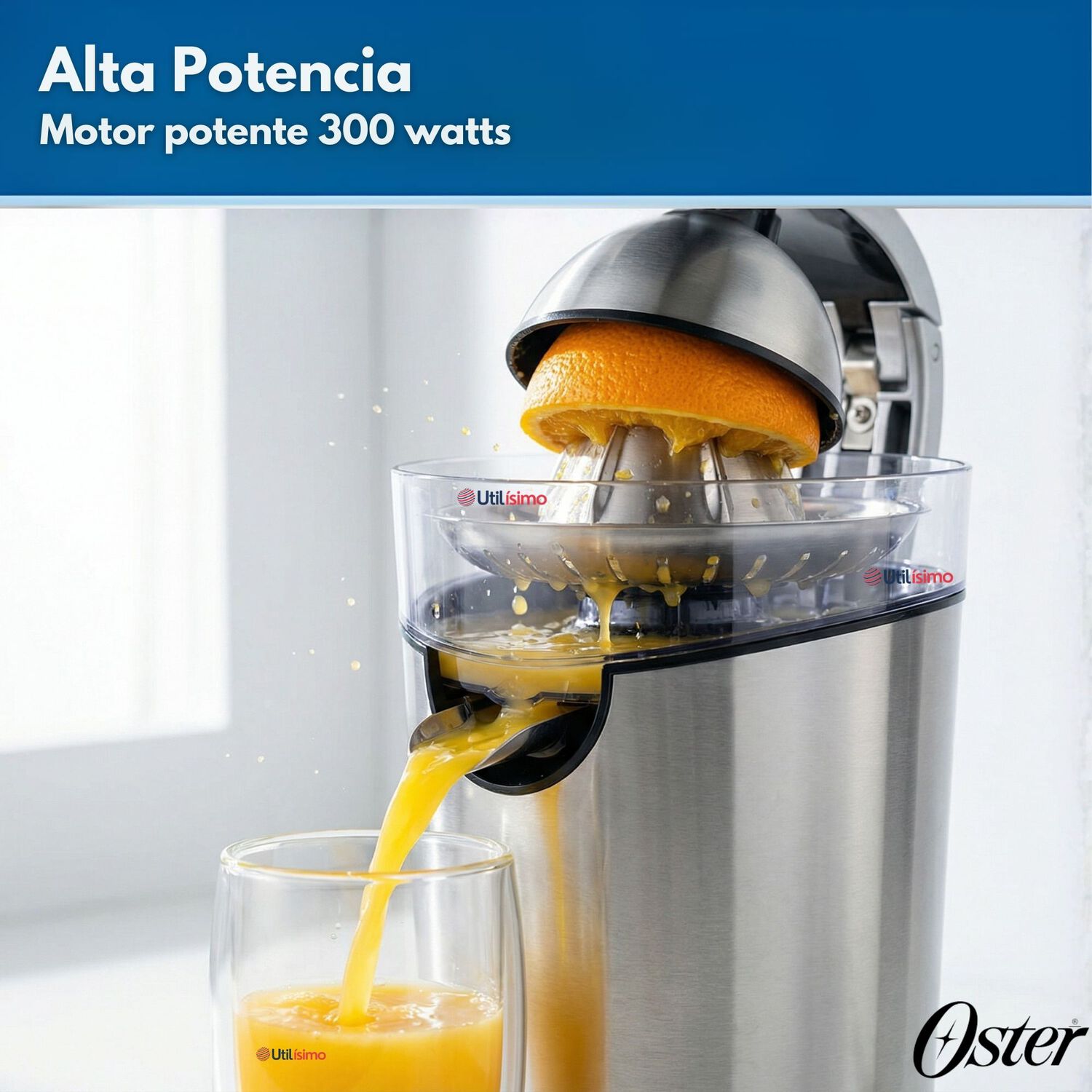 Exprimidor De C&iacute;tricos Oster De Acero Inoxidable Fpstju4200 Versi&oacute;n 2026 image number 5.0