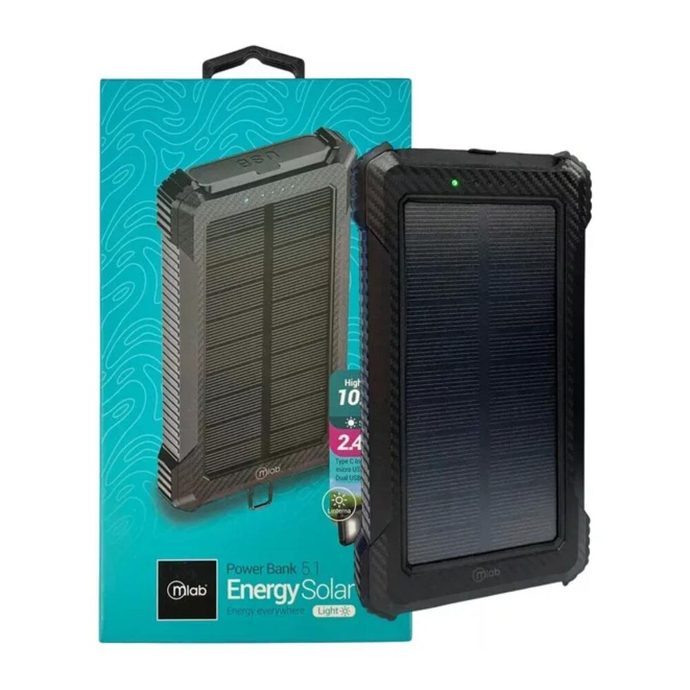 Powerbank Cargador Portatil 10000mah Solar 2.4a image number 2.0