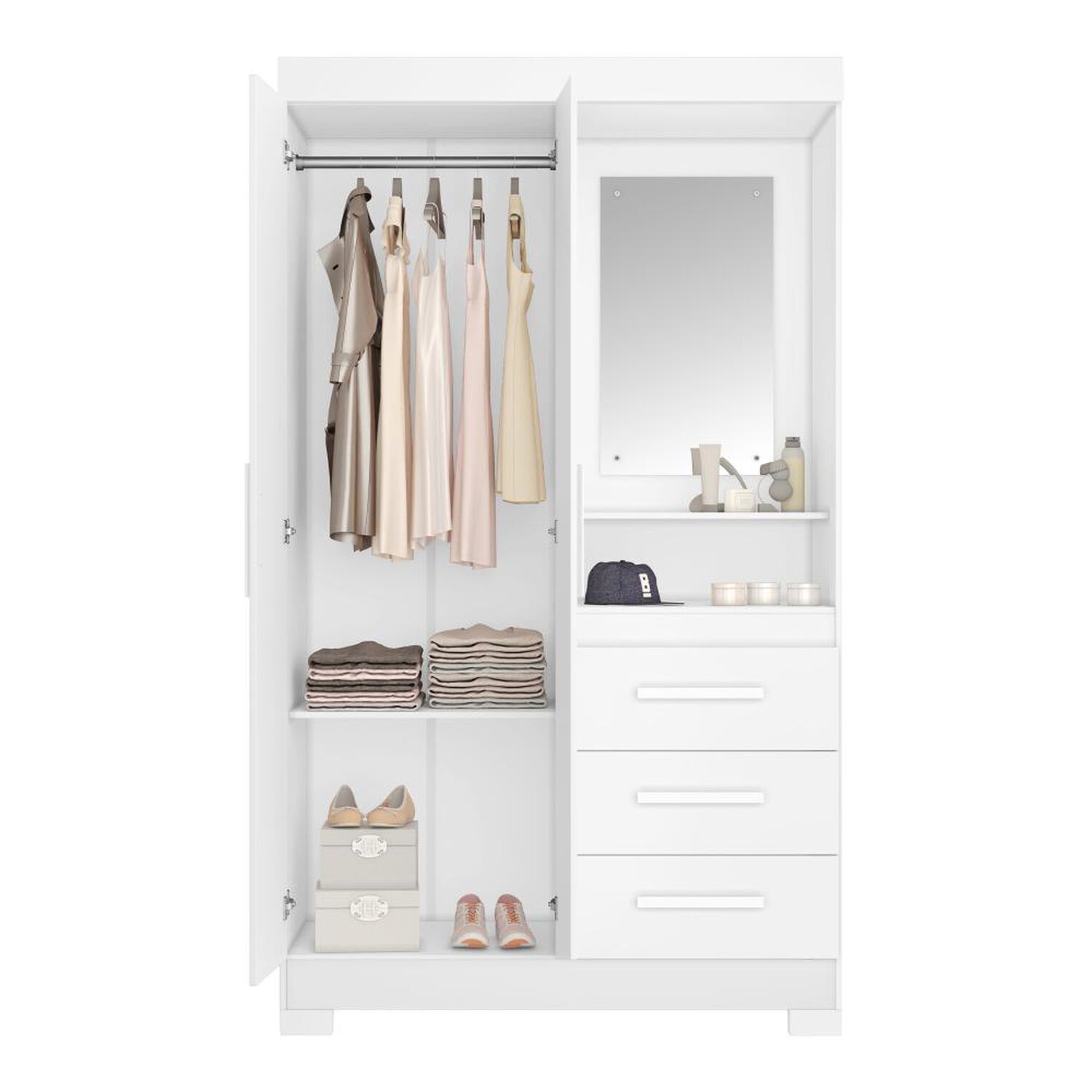 Cl&oacute;set Home Mobili Closet Gala / 2 Puertas / 3 Cajones image number 2.0