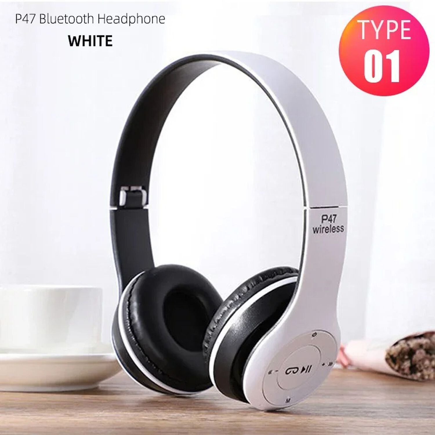 Aud&iacute;fonos Bluetooth Inalambricos On Ear Grandes P47 Micro Sd Recargable Usb image number 1.0