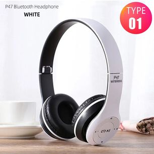 Aud&iacute;fonos Bluetooth Inalambricos On Ear Grandes P47 Micro Sd Recargable Usb