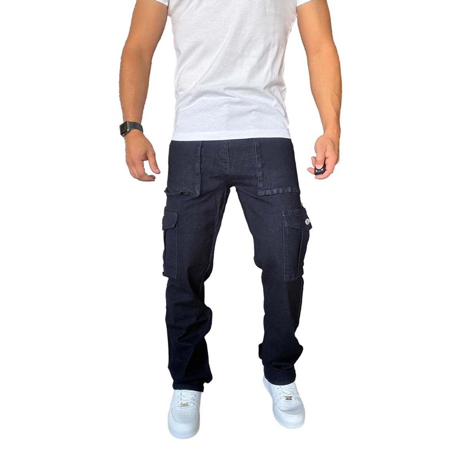Jeans Cargo Elasticado Straight Fit Recto image number 7.0