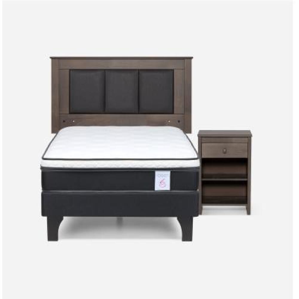 Cama Europea Rosen New Style 6 / 1 Plaza / Base Normal + Set De Maderas image number 8.0