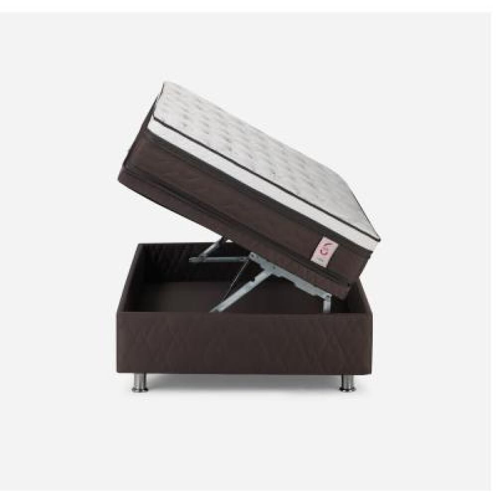 Cama Ba&uacute;l Rosen New Style 6 / 1 Plaza / Base Normal + Set De Maderas image number 6.0