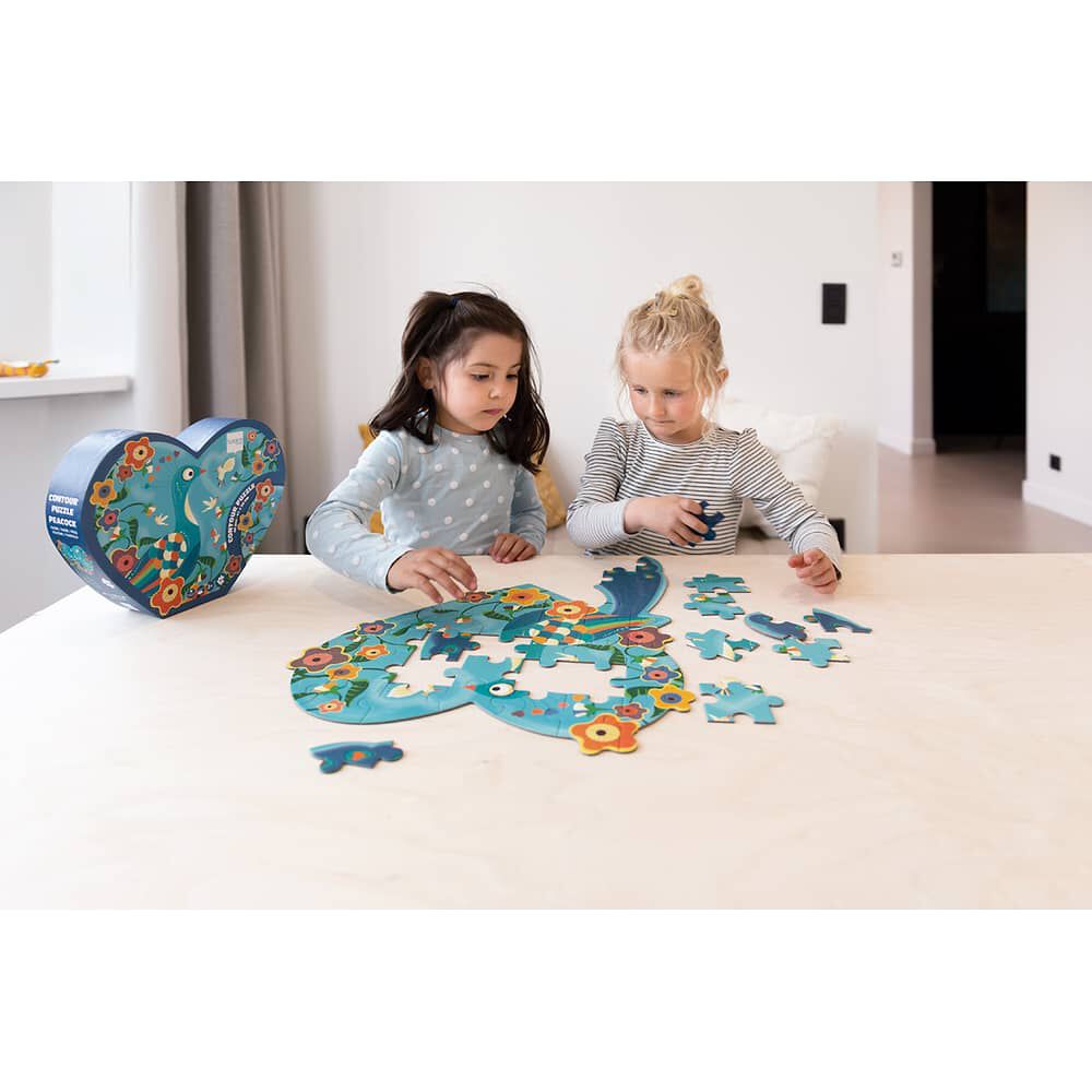 Puzzle 40pcs Con Forma Pavo Real Scratch Europe image number 5.0