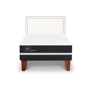 Cama Europea Cic New Ortopedic / 1.5 Plazas / Base Normal + Respaldo