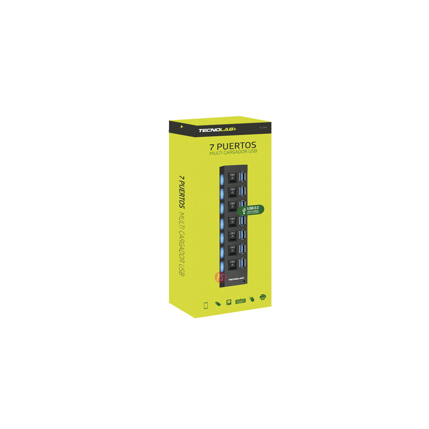 Hub 3.0 Usb 7 Puertos Con Interruptores Independientes - Ps image number 2.0