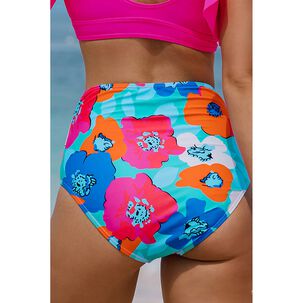 Calzon Bottom De Ba&ntilde;o Talle Alto Control Floral Gloriahoon