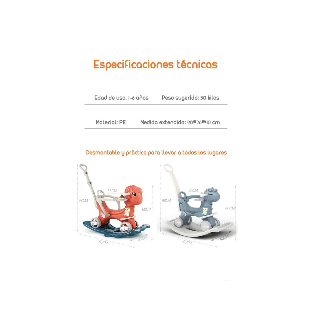 Correpasillo Andador Balance 3 En 1 Con Accesorios Rosado image number 7.0