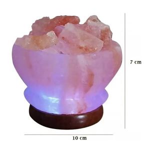 L&aacute;mpara Taz&oacute;n Sal Himalaya Luz Led Colores Decorativa 34380 Color De La Estructura Madera