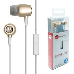 Audifono Manos Libres Jack 3.5 Dorado Earbuds Metal