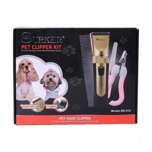 Kit Cortador De Pelo Para Perro Mascotas Inal&aacute;mbrica Surker
