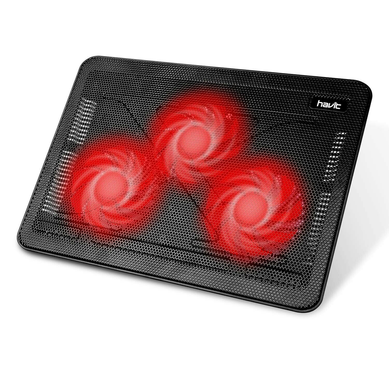 Base 3 Ventiladores Notebook Gamer Led Rojo - Ps image number 0.0