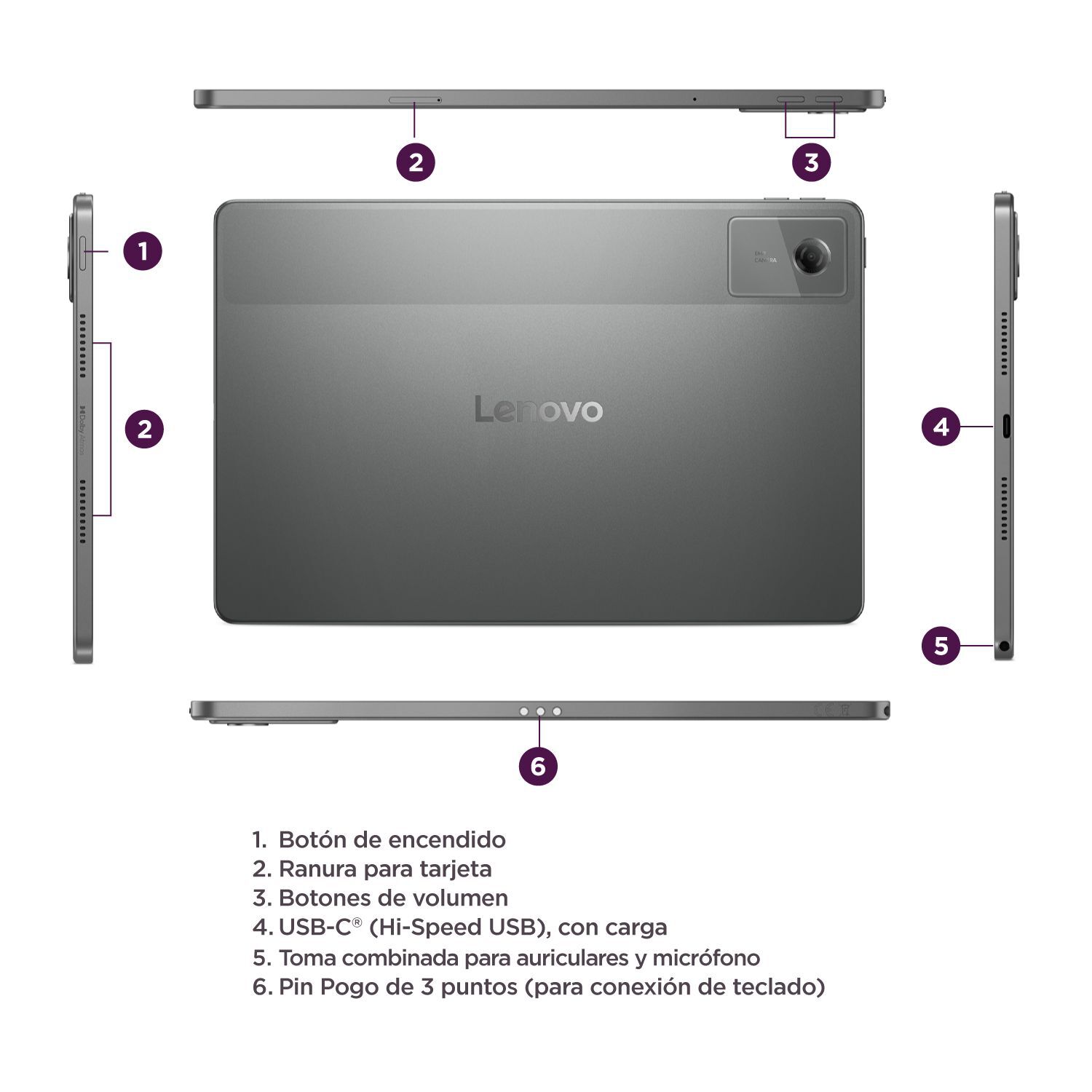 Tablet 11" Lenovo Ideatab 11 2K / 8 GB RAM / 128 GB / Luna Grey + Tab Pen Plus + Folio Case image number 6.0