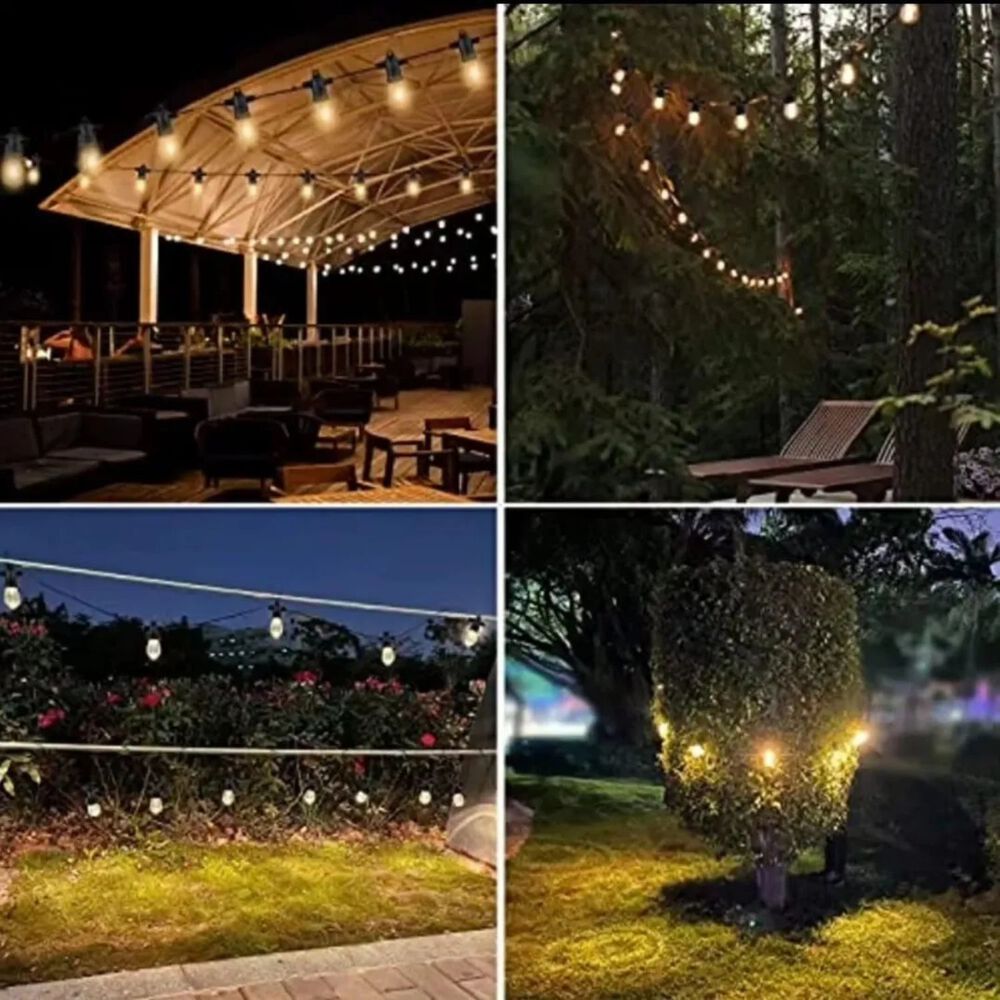 Guirnalda Solar Luces Led Calida 10m Decoracion Navidad image number 2.0