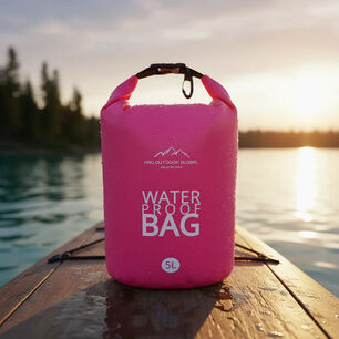 Bolsa Seca Contra Agua Impermeable Flotante Outdoor Camping Kayak 5l Rosada