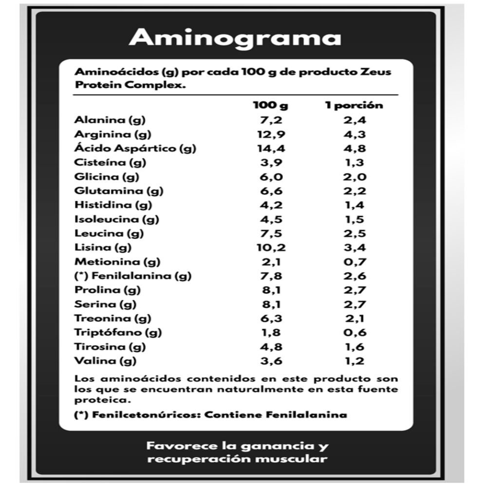 Pack Whey Protein Zeuscomplex 1 Kg + Creatina + Pre Entreno Cappuccino image number 3.0