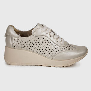 Zapatilla Cuero Felisa Dorado