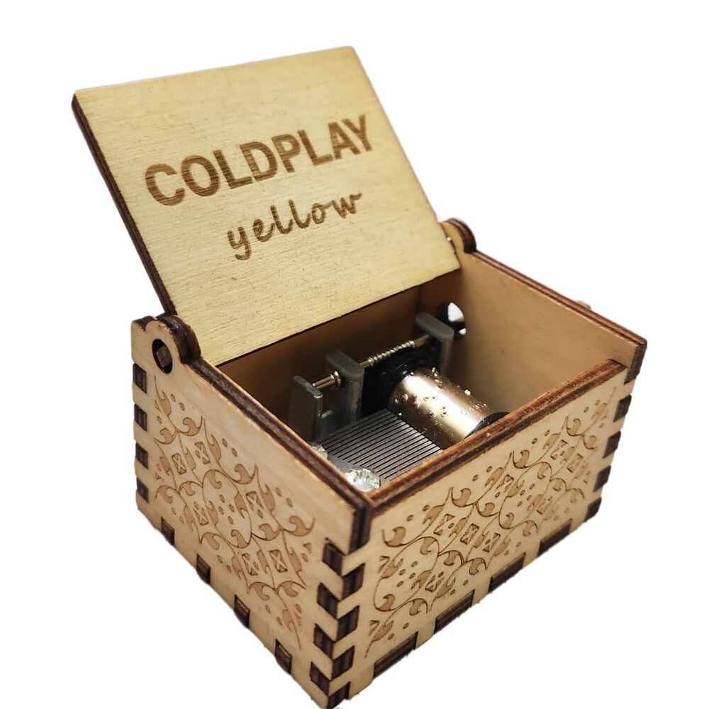 Caja Musical Coldplay Yellow Con Manivela image number 2.0