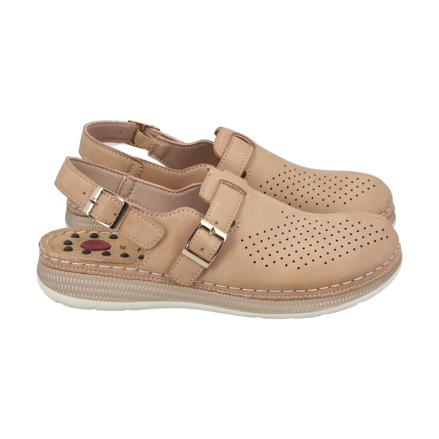 Zueco Mujer Marina Camel Police image number 2.0