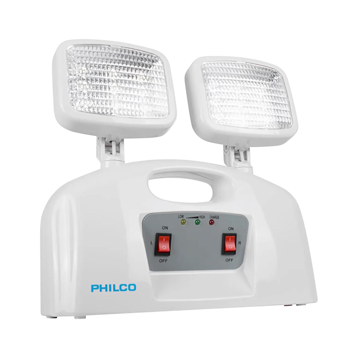 Lampara De Emergencia 2 Focos Led Recargables Blanco image number 0.0