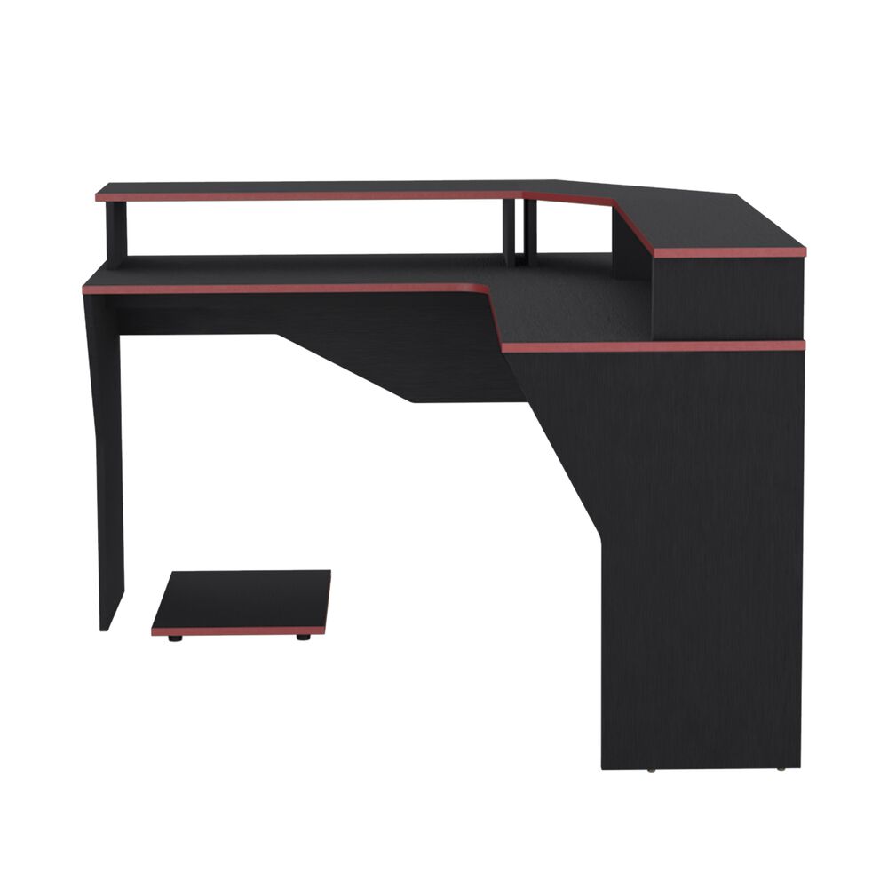 Escritorio Gamer Fm-046n - Negro Canto Rojo image number 3.0