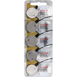 Pack 5 Pilas Cr2016 3v Maxell Tipo Boton Original