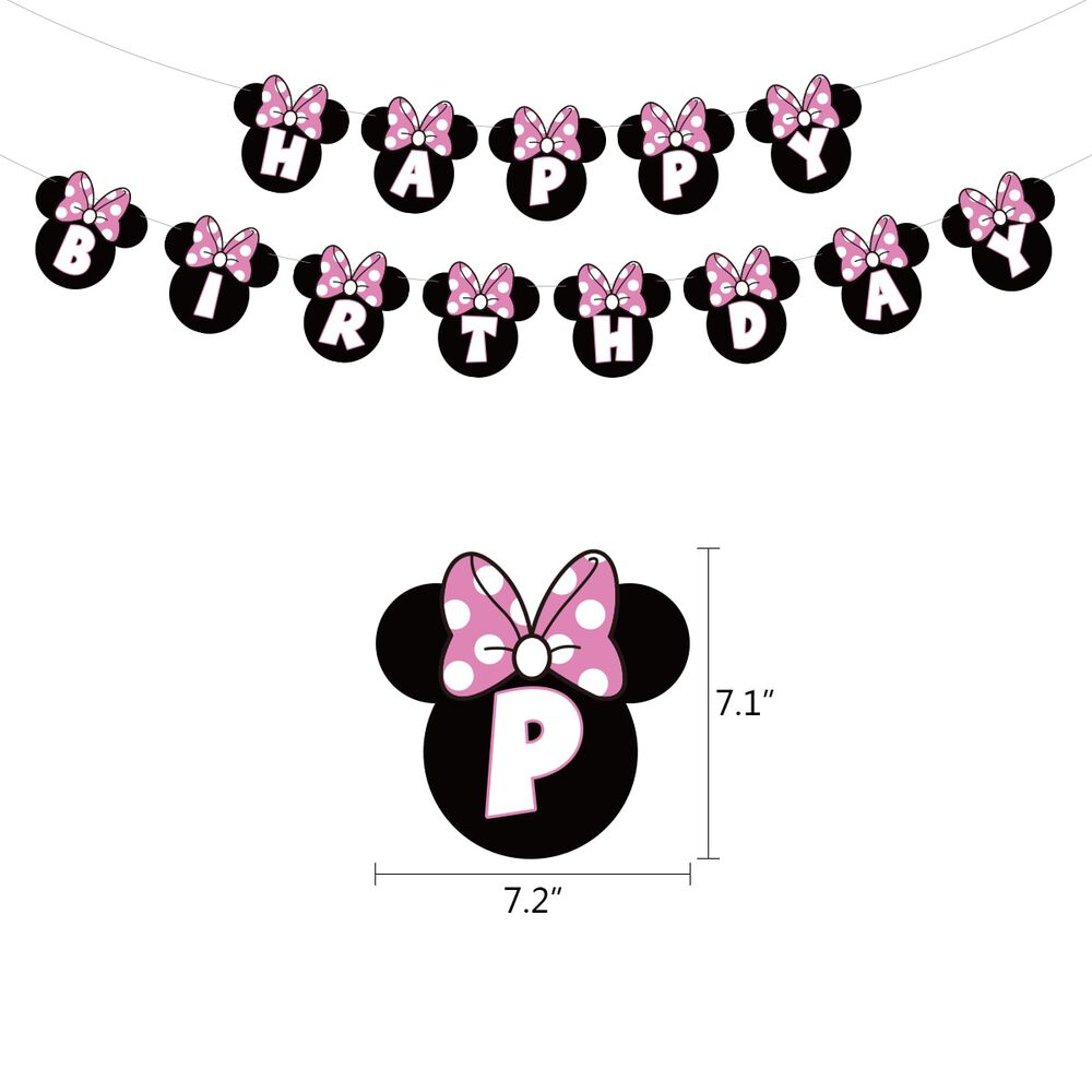 Pack Cumpleaños Minnie Mouse Globos Toppers Cinta Y Mas image number 4.0