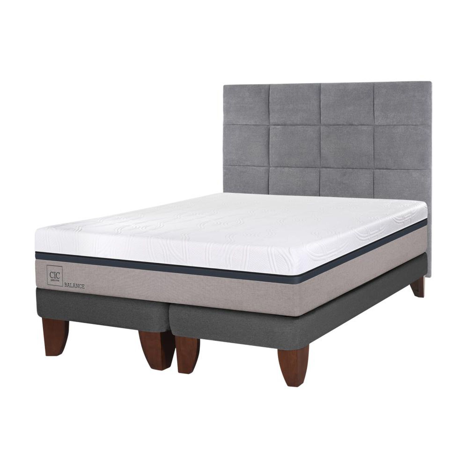 Cama Europea Cic Balance / King / Base Dividida + Respaldo image number 1.0