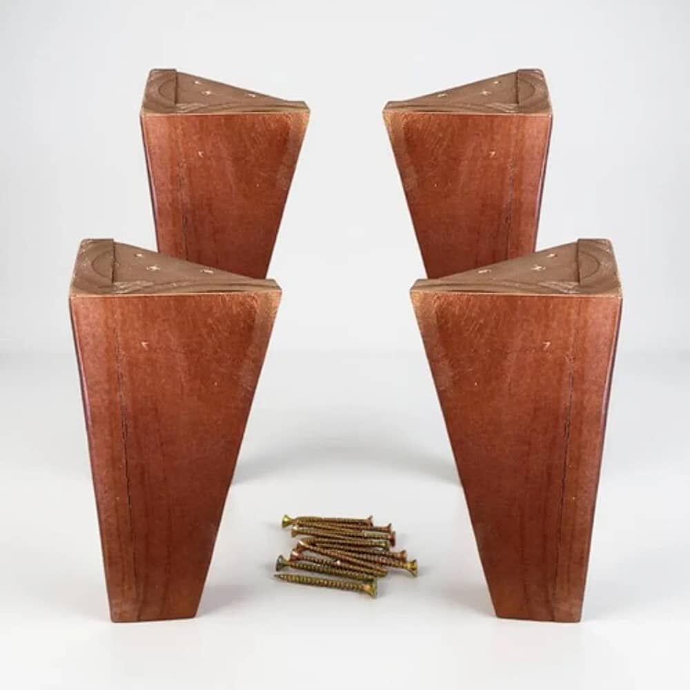 Kit 4 Patas Universales Para Cama Europea - Chcolate 24 Cm image number 0.0