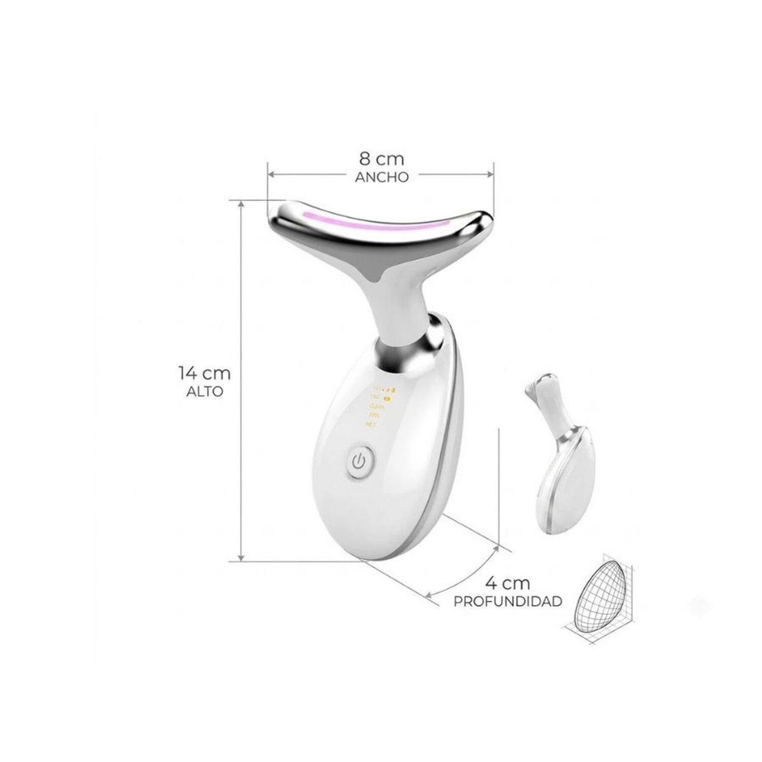 Masajeador Facial Cuello Reductor De Arrugas Luz Led image number 2.0