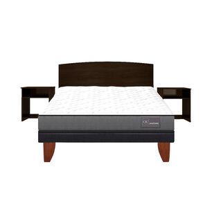 Cama Europea Cic Anatomic / Full / Base Normal + Set De Maderas Dakar