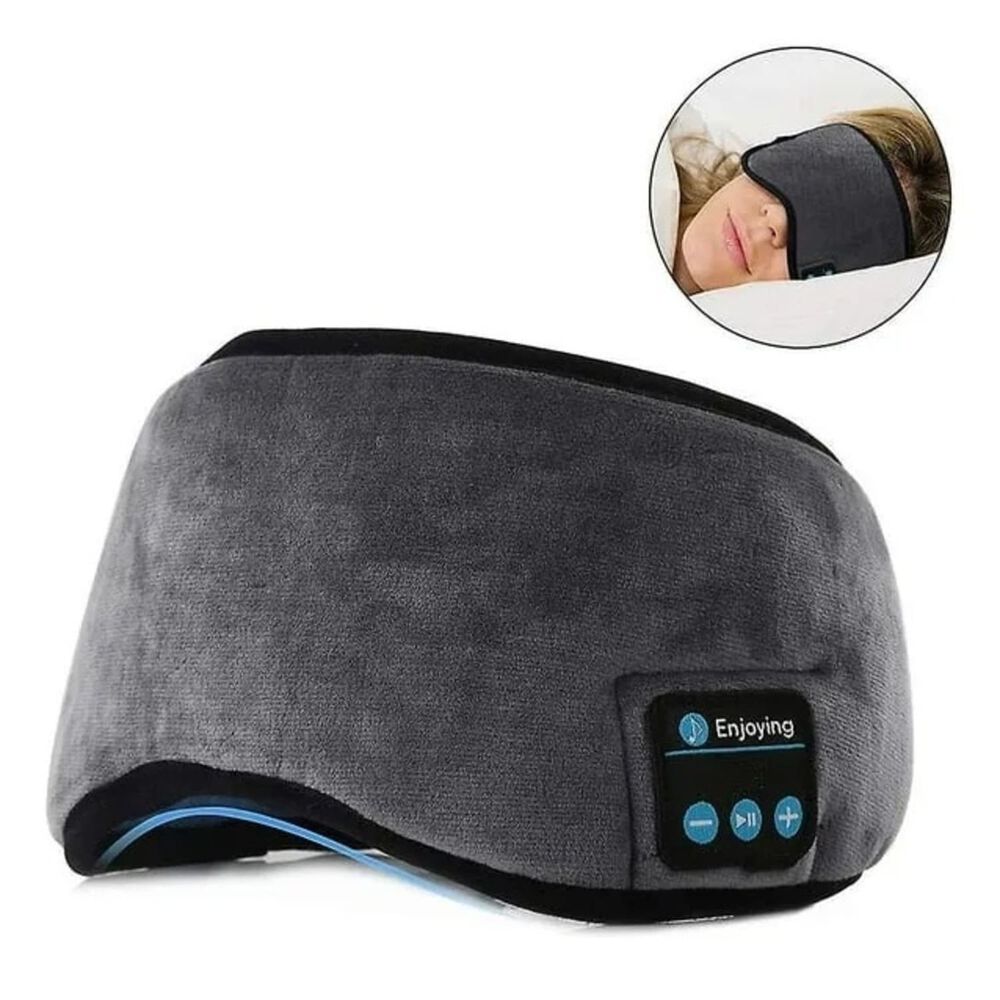 Antifaz M&aacute;scara Para Dormir Auriculares Bluetooth 5.0 Color Gris Unicolor image number 3.0