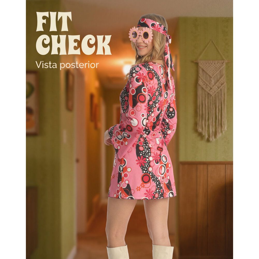 Disfraz Completo Mujer Onda Disco Retro Fiesta Tem&aacute;tica A&ntilde;os 80 Traje Halloween Adulto Mujer image number 17.0