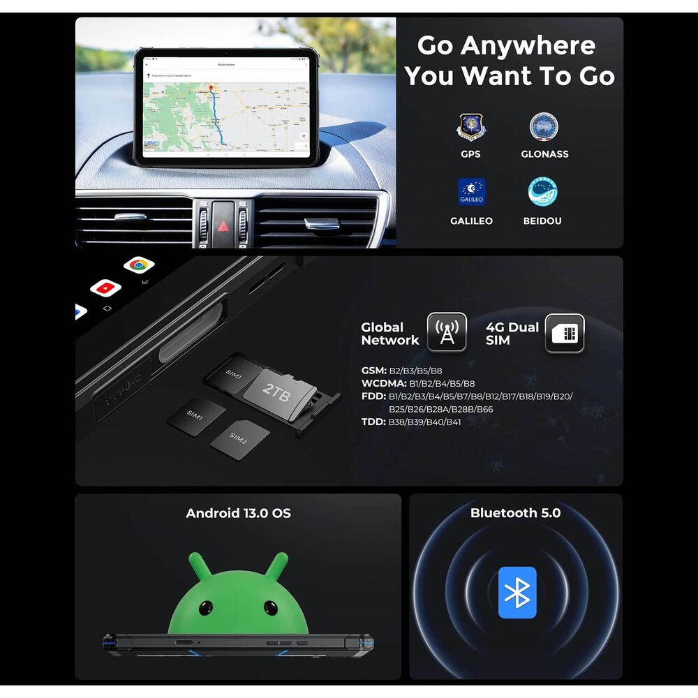 Fossibot Dt2 - Tablet Rugerizada 10,4'' 2k, C&aacute;mara 64 Mp, Bater&iacute;a 22.000 Mah image number 6.0