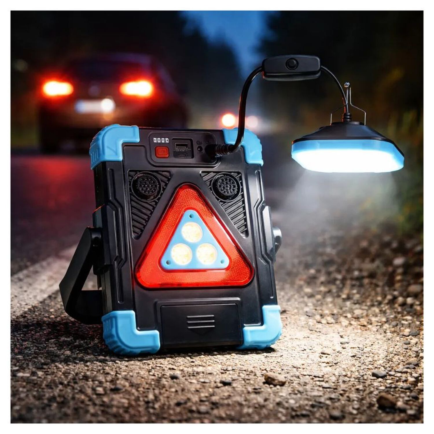 Luz De Advertencia Vehicular Solar Led Triangular Recargable Exterior image number 4.0