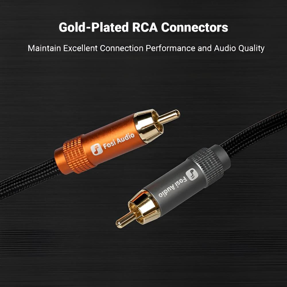 Par De Cables Rca 30cm Para Sistemas De Audio Fosi Audio image number 2.0