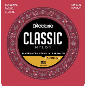 Set De Cuerdas Nylon Cl&aacute;sica3/4 N.tensi&oacute;n Ej27n 3/4 Daddario