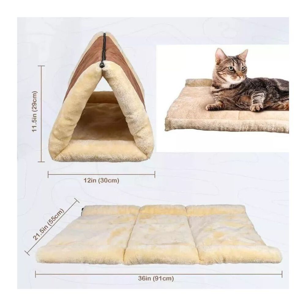 Cama Tunel Polar Para Gatos 2 En 1 Mascotas Lavable Termica image number 1.0