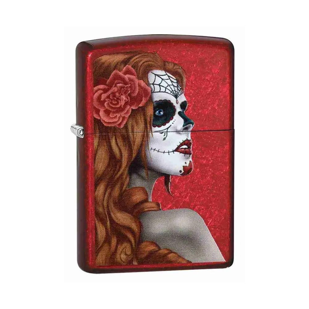Encendedor Zippo Day Of Dead Girl Rojo Zp28830 image number 2.0