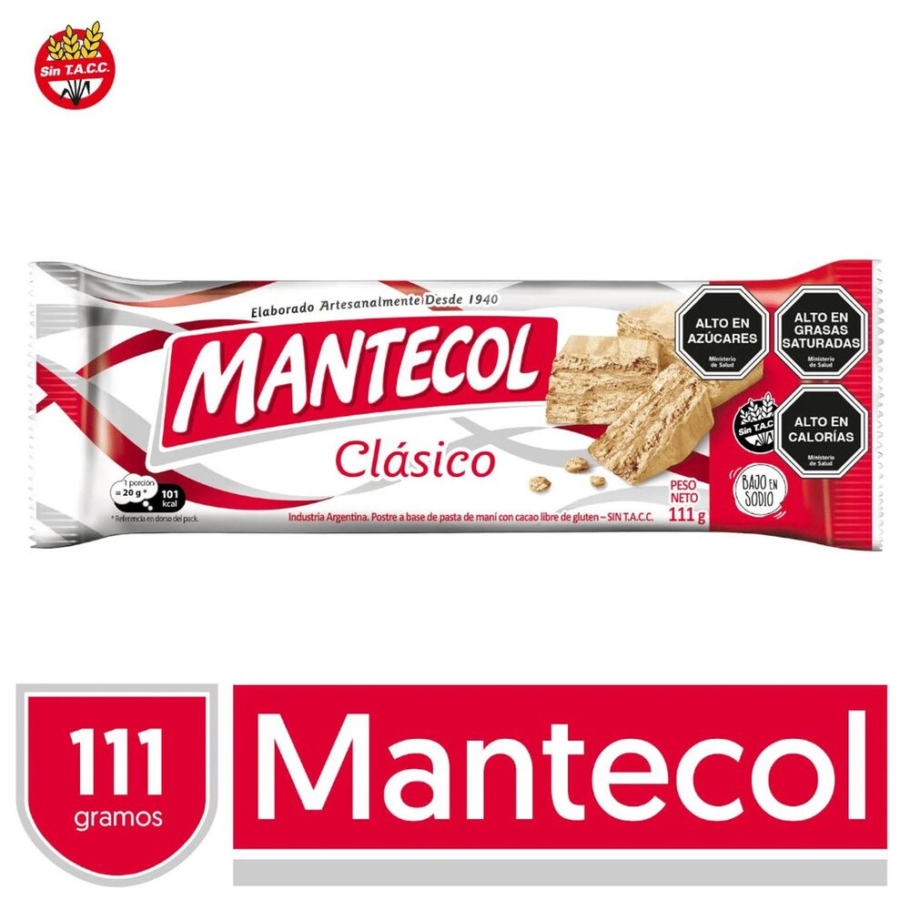 Barra Mantecol Clasico Sin Tacc 111g image number 0.0