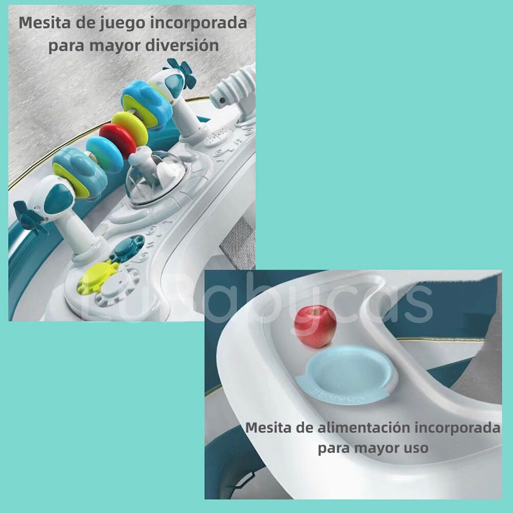 Andador Caminador Multifuncional 4 En 1 Lubabycas Gris image number 4.0