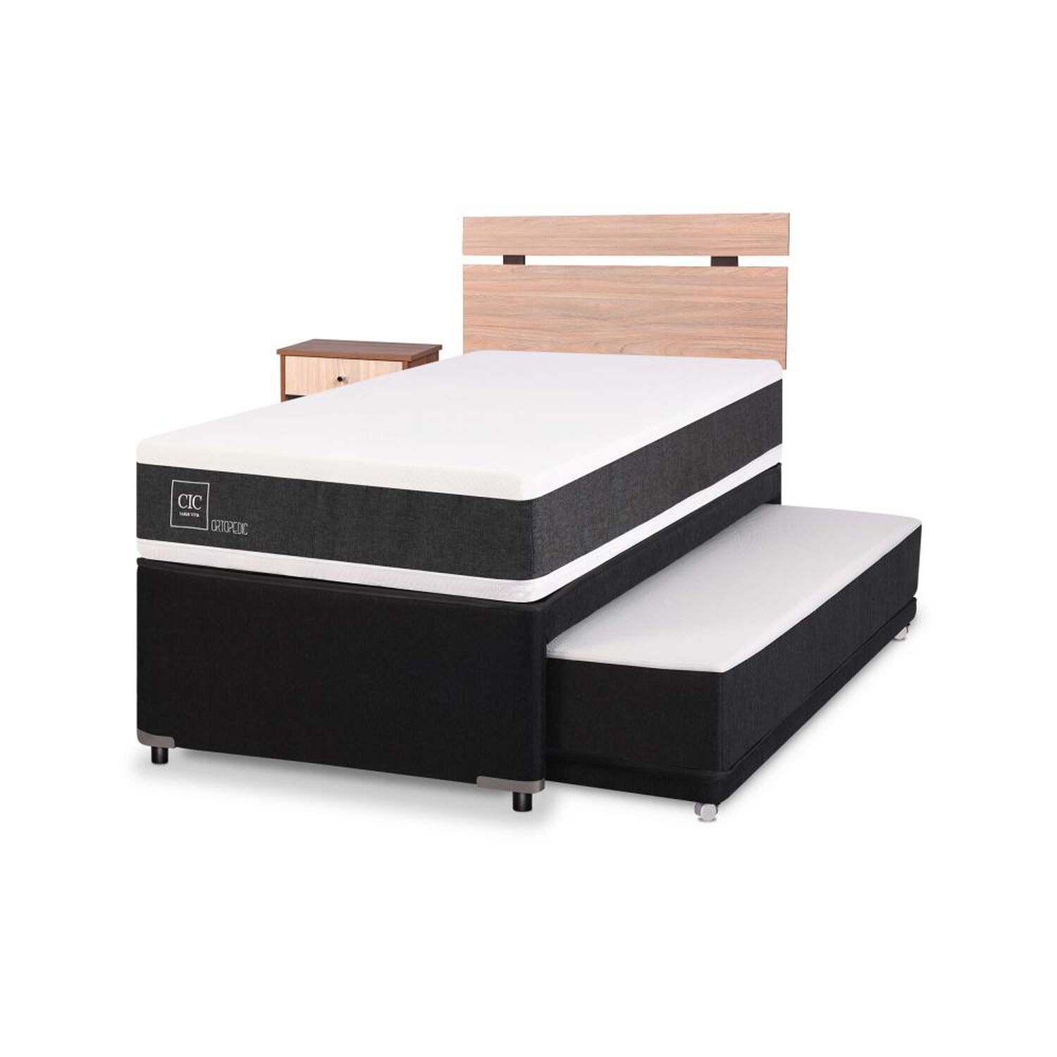 Divan Cic Ortopedic / 1.5 Plazas / Base Normal + Set De Maderas image number 1.0