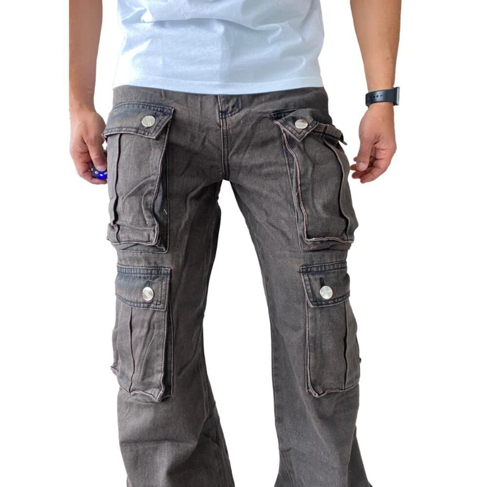 Jeans Diábolo Cargo Ancho Wide Leg Hombre image number 28.0