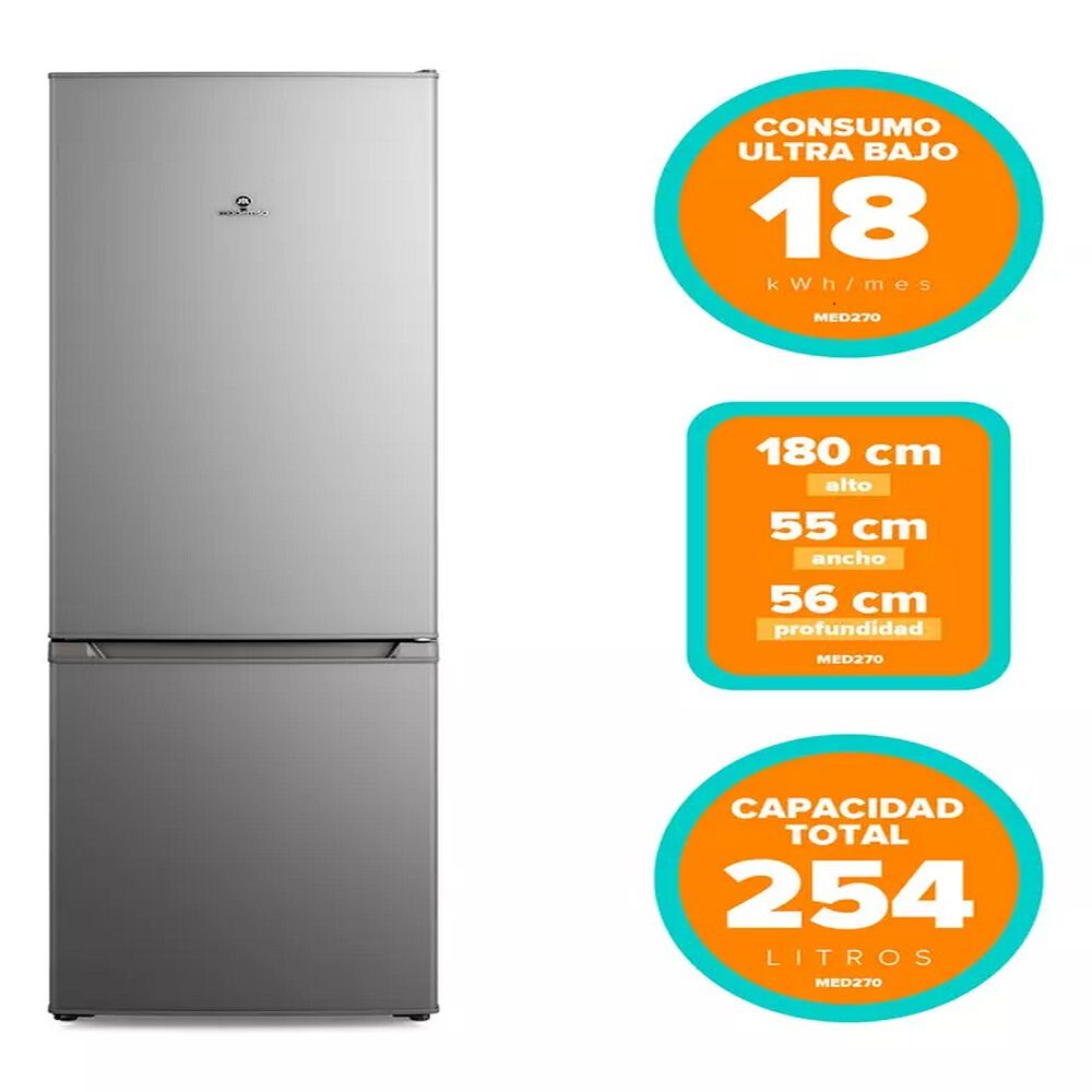 Refrigerador Mademsa Bottom Freezer Fr&iacute;o Directo 262 Lts Med270 image number 1.0