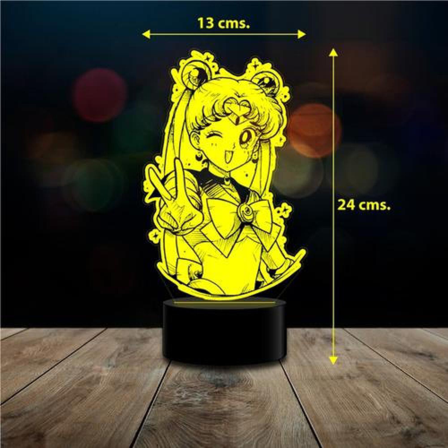 Lampara 3d Sailor Moon Serena Tsukino Control Remoto image number 2.0